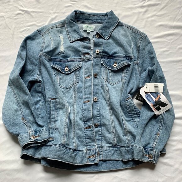 RE Generation by Celebrity Pink Denim Jean Jacket New XL - Picture 1 of 7